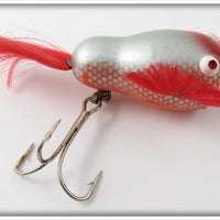 Vintage Bill Crowder Bait Co Red & Silver Scale Loud Mouth Lure