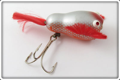 Vintage Bill Crowder Bait Co Red & Silver Scale Loud Mouth Lure