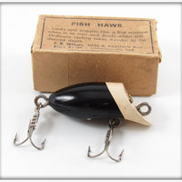 Vintage J. R. Wilson Black & White Fish Hawk Lure In Box