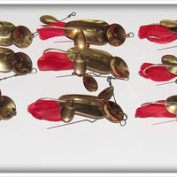 Heddon Gold Plate Queen Stanley Lot With Dealer Box