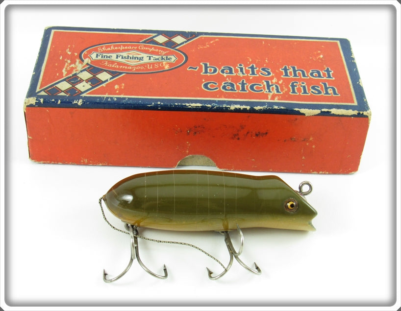Vintage Shakespeare Gray Swimming Mouse Lure 578 In Box For Sale