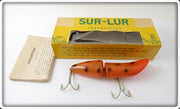 Vintage Sur-Lur Corp Orange Black Spot Ripple Lure In Box