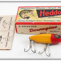 Vintage Heddon Yellow Red Head Sea Runt Lure In Box 610 YRH