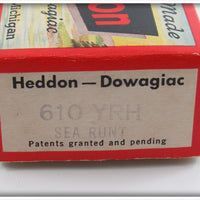 Heddon Yellow Red Head Sea Runt In Box 610 YRH