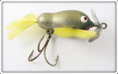 Vintage Bill Crowder Bait Co Gold & Silver Scale Big Jerk Lure