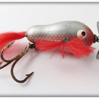 Vintage Bill Crowder Bait Co Red & Silver Scale Little Jerk Lure