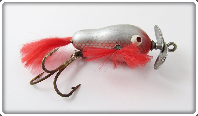 Vintage Bill Crowder Bait Co Red & Silver Scale Little Jerk Lure