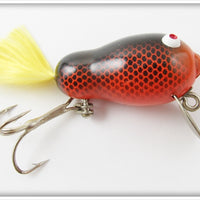 Vintage Bill Crowder Bait Co Black & Orange Scale Do-We-Gee Lure