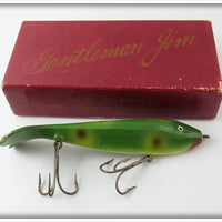 Vintage C.W. Waddell Frog Spot Gentleman Jim Lure In Box 502