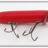 Vintage Heddon Solid Red Early 200 Surface Lure
