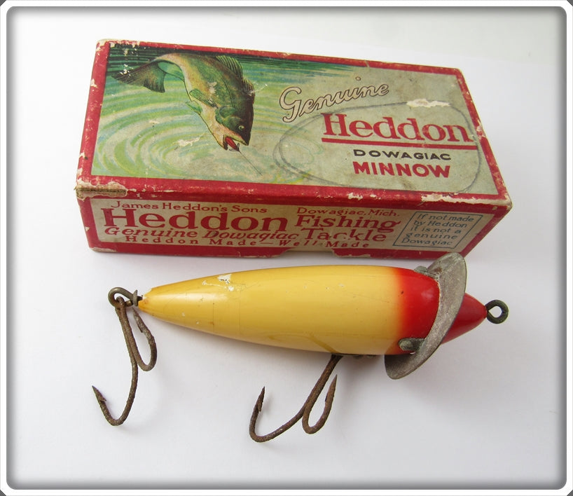 Vintage Heddon Red Head White 210 Lure In Box