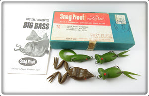 Snag Proof Lures Set Of Frogs & Tadpole Lures In Shipping Box