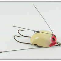 Vintage Creek Chub White & Red Weed Bug Lure 2802