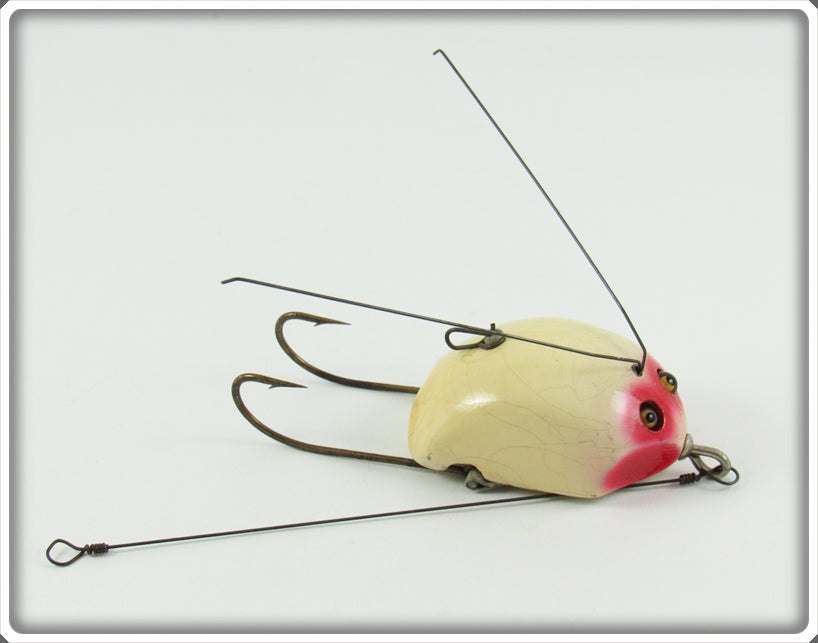 Vintage Creek Chub White & Red Weed Bug Lure 2802