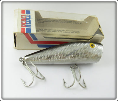 Vintage Rebel Silver & Black Windcheater Popper Lure In Box 
