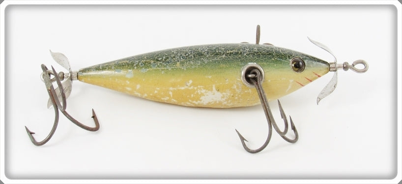 Vintage Heddon Green Crackleback 700 Musky Minnow Lure 