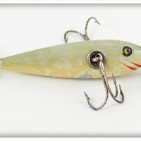 Heddon White With Slate Back 100 Minnow In Wood Box 102