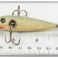 Heddon White With Slate Back 100 Minnow In Wood Box 102