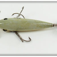 Heddon White With Slate Back 100 Minnow In Wood Box 102