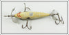 Heddon White With Slate Back 100 Minnow In Wood Box 102