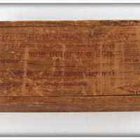 Heddon White With Slate Back 100 Minnow In Wood Box 102