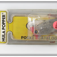 Fred Arbogast Clear Glitter Ghost Hula Popper On Card