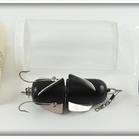 Vintage Han-Sel Products Black The Wind Up Plug Lure In Tube
