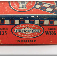 Shakespeare White & Red With Gold Flitter Darting Shrimp In Box 135 WRG