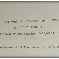 1985 Al Foss Reference Book By Jim Frazier