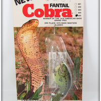 Vintage Action Lures Natural Bass Cobra Fantail Lure On Card