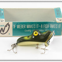 Vintage Weber Green Frog Swim King Lure In Box