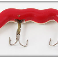 L & L Bait Co Red & White Wiggle Worm In Box