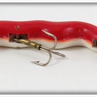 L & L Bait Co Red & White Wiggle Worm In Box