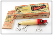 Vintage Heddon Red Head White Vamp Lure In Box 7500 RH 