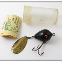 Vintage Johnny Horton Black Ole Fire Ball Lure In Tube