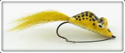 Vintage Heddon Yellow Pop Eye Frog Lure