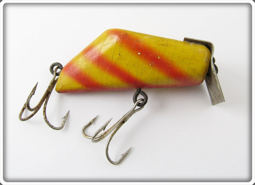 Vintage Lakeside Lure Co Yellow & Red Sassy Susie Lure