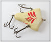 Vintage Howe's White & Red Vacuum Bait Lure