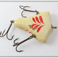 Vintage Howe's White & Red Vacuum Bait Lure