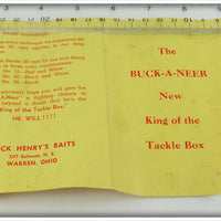 Buck Henry's Baits Black & White Buck-A-Neer In Box S-20