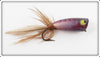 Vintage Heddon Purple/Brown Fly Rod Popper Spook Lure 940 BR