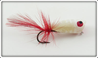 Vintage Heddon White & Red Fly Rod Popper Spook Lure 940 WR