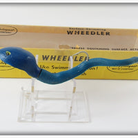 Vintage Arbogast Blue Small Wheedler Snake Lure In Box