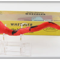 Vintage Arbogast Orange & Black Large Wheedler Snake Lure