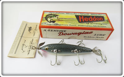 Vintage Heddon Green Crackleback 150 GCB Lure In Correct Box 