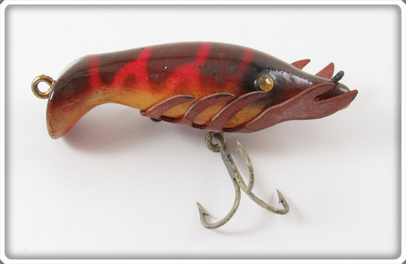 Vintage Paw Paw Brown & Red Crawdad Lure 504 For Sale