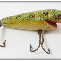 Vintage Pflueger Frog Scale Baby Surprise Minnow Lure 3905