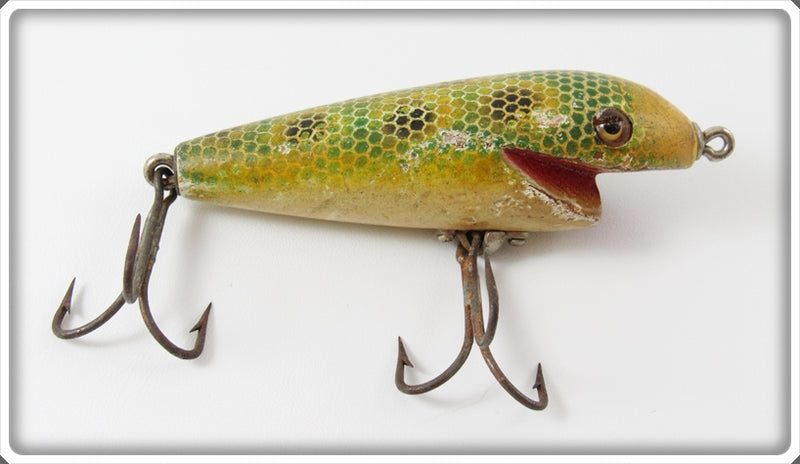 discounted shopping Rare! Pflueger Surprise Minnow Glass Eye Fishing Lure  Frogscale