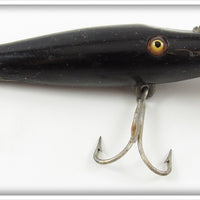 Vintage Creek Chub Solid Black Midget Pikie Lure 2213