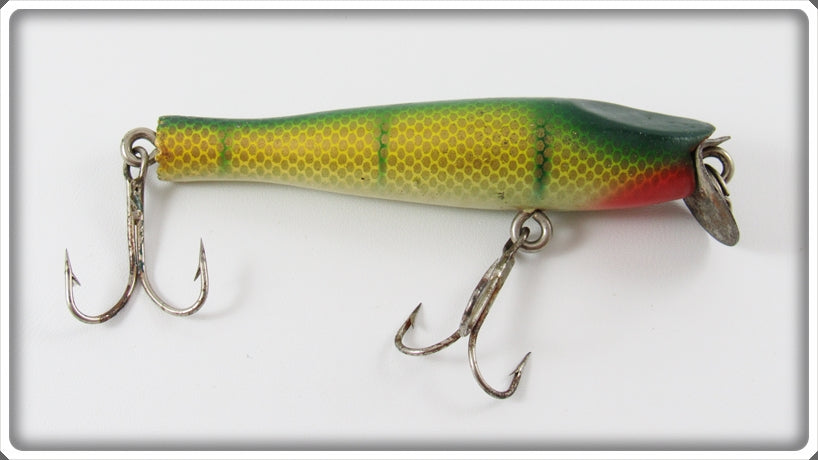 Vintage Lucky Strike Perch Scale Buddy Minnow Lure